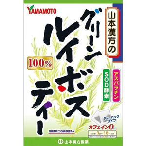 山本漢方 グリーンルイボスティー100% 〈ティーバッグ〉3g×18袋