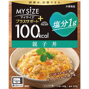 100kcalマイサイズ プラスサポート 塩分1g 親子丼 140g