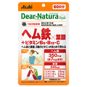 ディアナチュラスタイル ヘム鉄×葉酸+ビタミンB6・B12・C 120粒(60日分)